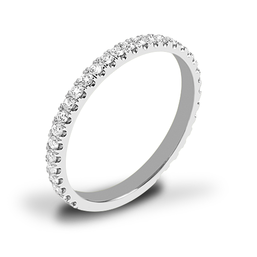 Valoria Cathedral French-Set Diamond Wedding Ring