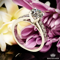 Cathedral Channel-Set Diamond Engagement Ring