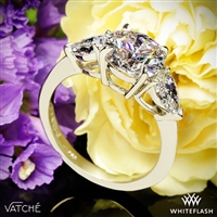 Vatche 310 Round and Pear Three Stone Engagement Ring