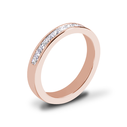 Valoria Princess Channel-Set Diamond Wedding Ring