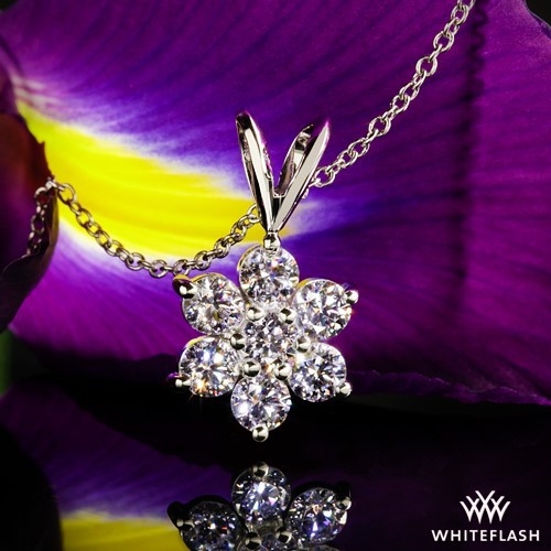 Flower Cluster Diamond Pendant