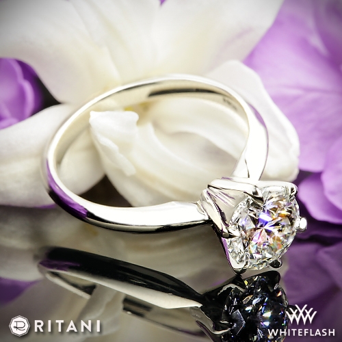Ritani 1RZ7265 Six-Prong Knife-Edge Solitaire Engagement Ring