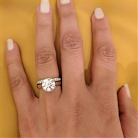 Semi Custom Sleek Line Solitaire Engagement Ring