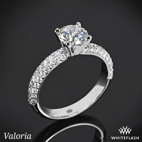 Rounded Pave Diamond Engagement Ring | 1394