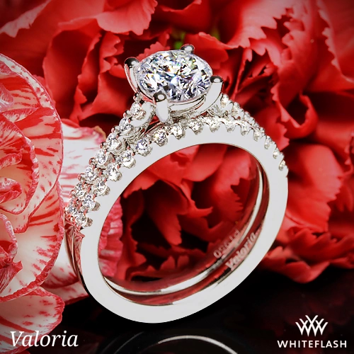 Valoria Petite Open Cathedral Diamond Wedding Set