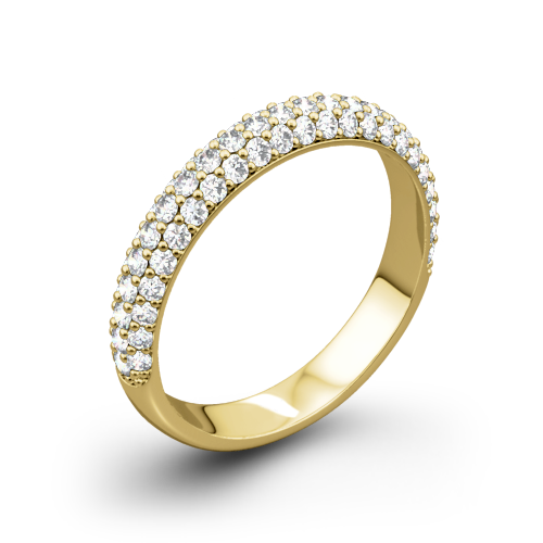 Valoria Rounded Pave Diamond Wedding Ring