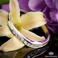 X-Prong Channel Set Diamond Wedding Ring