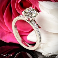 Tacori Sculpted Crescent Half-Eternity Large Diamond Engagement Ring