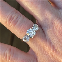 Vatche 319 X-Prong Three Stone Engagement Ring