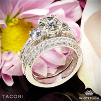 Tacori HT2326 Classic Crescent Three Stone Engagement Ring