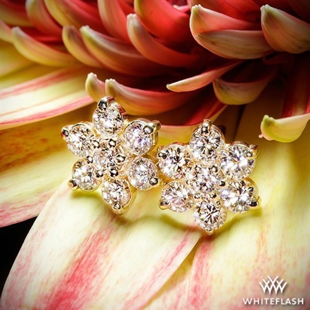 Flower Cluster Diamond Earrings