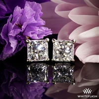 4 Prong Princess Diamond Basket Earrings