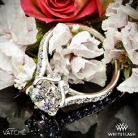 Vatche 1054 Swan French Pave Diamond Engagement Ring