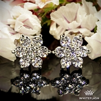Flower Cluster Diamond Earrings
