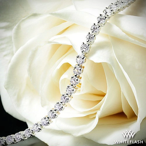 Three-Prong Lab Created Diamonds Tennis Bracelet