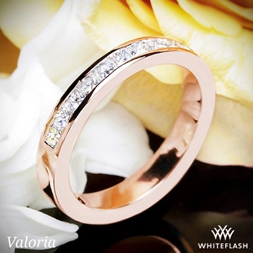 Valoria Princess Channel-Set Diamond Wedding Ring