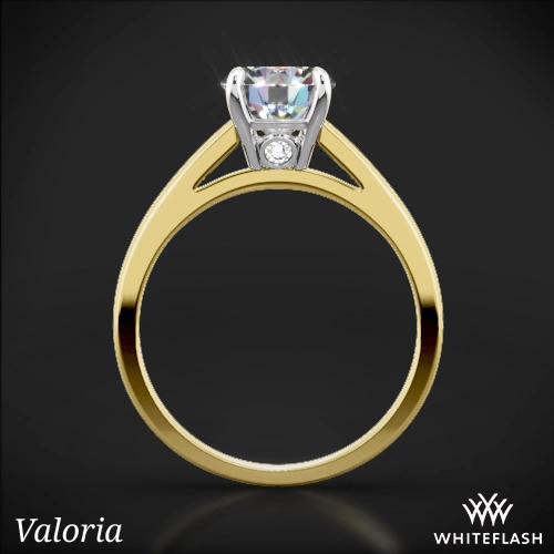 Valoria Flush-Fit Cathedral Solitaire Engagement Ring