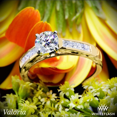 Valoria Princess Channel-Set Diamond Engagement Ring