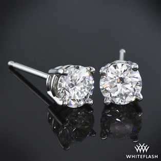 4 Prong Basket Diamond Earrings