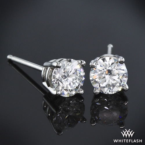 Best prong setting for store round diamond earrings