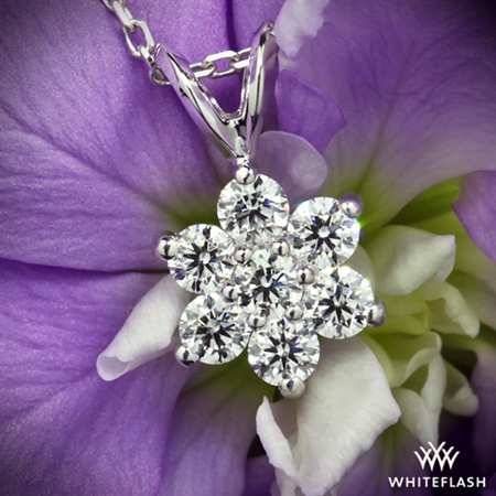 Flower Cluster Diamond Pendant