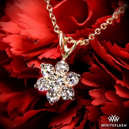 Flower Cluster Diamond Pendant