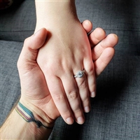 Simon G. TR523 Passion Halo Diamond Engagement Ring