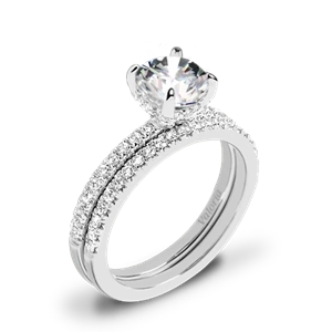 Valoria Petite Pave Basket Diamond Wedding Set