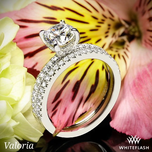 Valoria Petite Pave Basket Diamond Engagement Ring | 6710