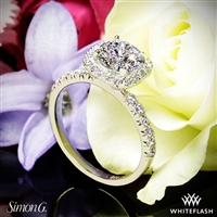Simon G. MR2132 Passion Halo Diamond Engagement Ring