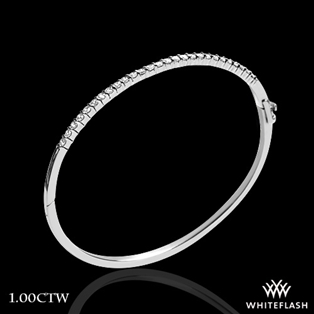 Shared-Prong Diamond Bangle