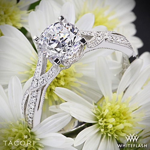 Tacori 2565SM Ribbon Criss-Cross Diamond Engagement Ring