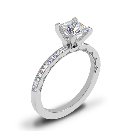 Tacori 45-15 PR Sculpted Crescent Floating Crescent Diamond Engagement ...