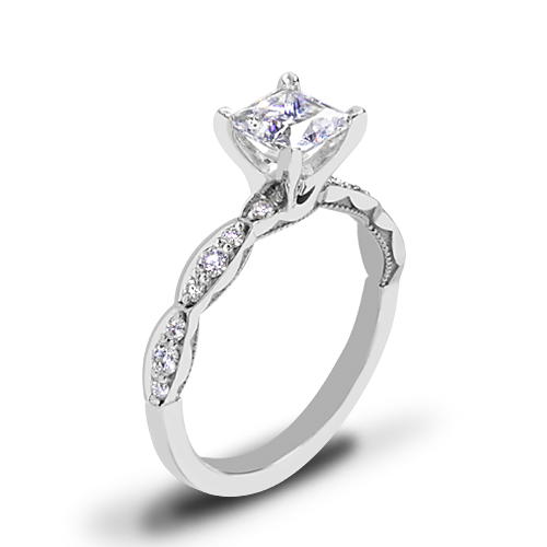 Tacori 46-25PR Sculpted Crescent Diamond Engagement Ring for Princess