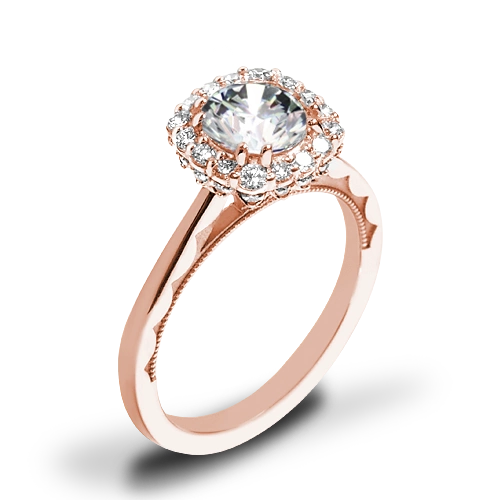 Tacori 55-2CU Full Bloom Cushion Halo Solitaire Engagement Ring