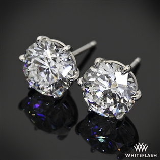 6 Prong Martini Diamond Earrings