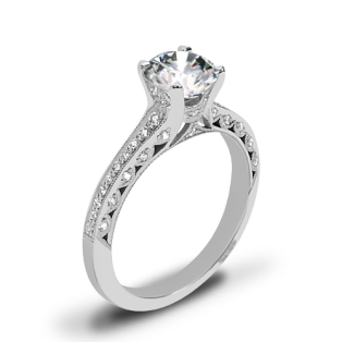 Tacori 2616RD Classic Crescent Pave Diamond Engagement Ring