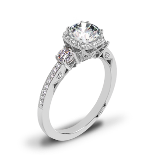 Tacori 2623RD Dantela Three Stone Engagement Ring