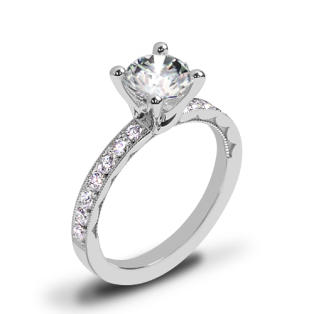 Tacori 41-25RD Sculpted Crescent Large Diamond Engagement Ring