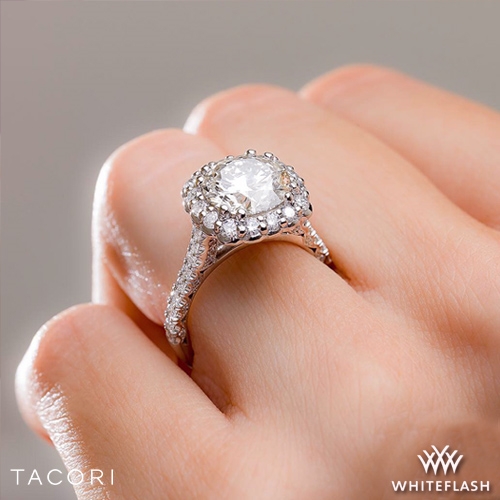 Tacori 55 2CU 65 Full Bloom Cushion Halo Solitair. 3268