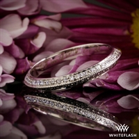 Knife-Edge Pave Diamond Wedding Ring