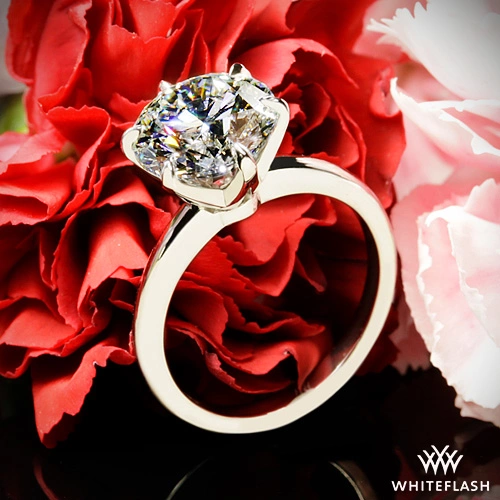 Exquisite Half Round Solitaire Engagement Ring