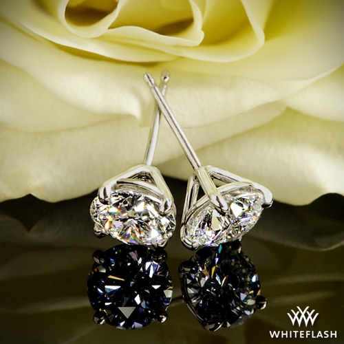 4 Prong Martini Diamond Earrings | 6733