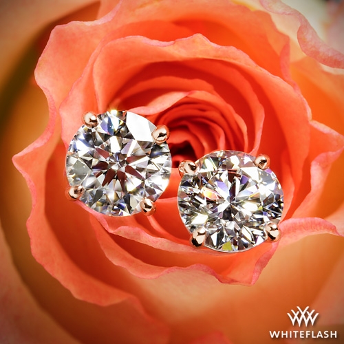 4 Prong Martini Diamond Earrings 6736