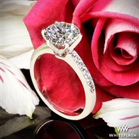 Solitaire Bead Set Engagement Ring