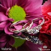 Valoria Flora Twist Three Stone Diamond Engagement Ring