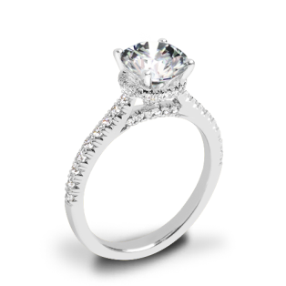 Simon G. LR2350 Underhalo Diamond Engagement Ring