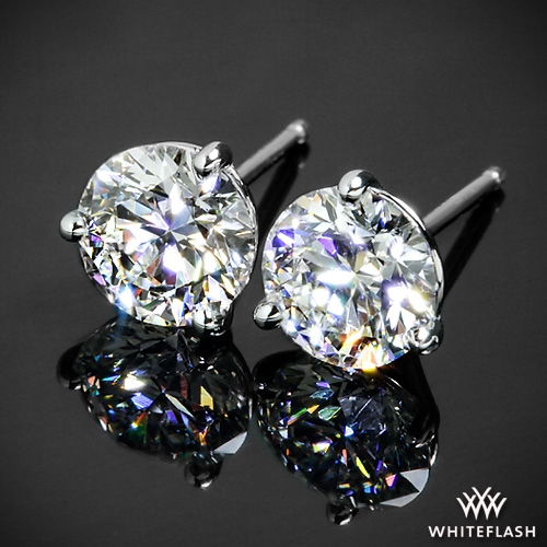 3 Prong Martini Diamond Earrings 6798