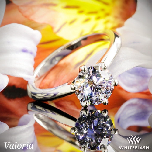 Valoria Petite Six Prong Solitaire Engagement Ring