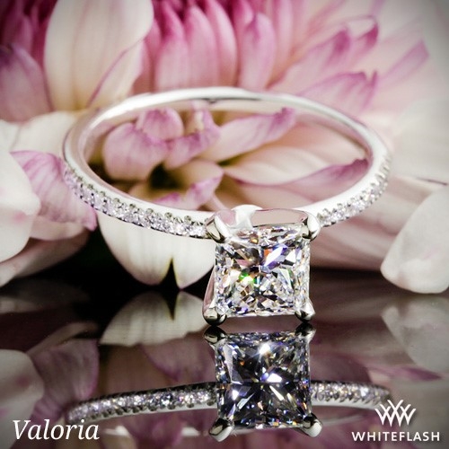 Valoria Micropave Diamond Engagement Ring